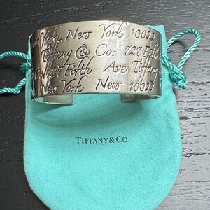 Tiffany & Co. Silver Engraved Cuff Bracelet